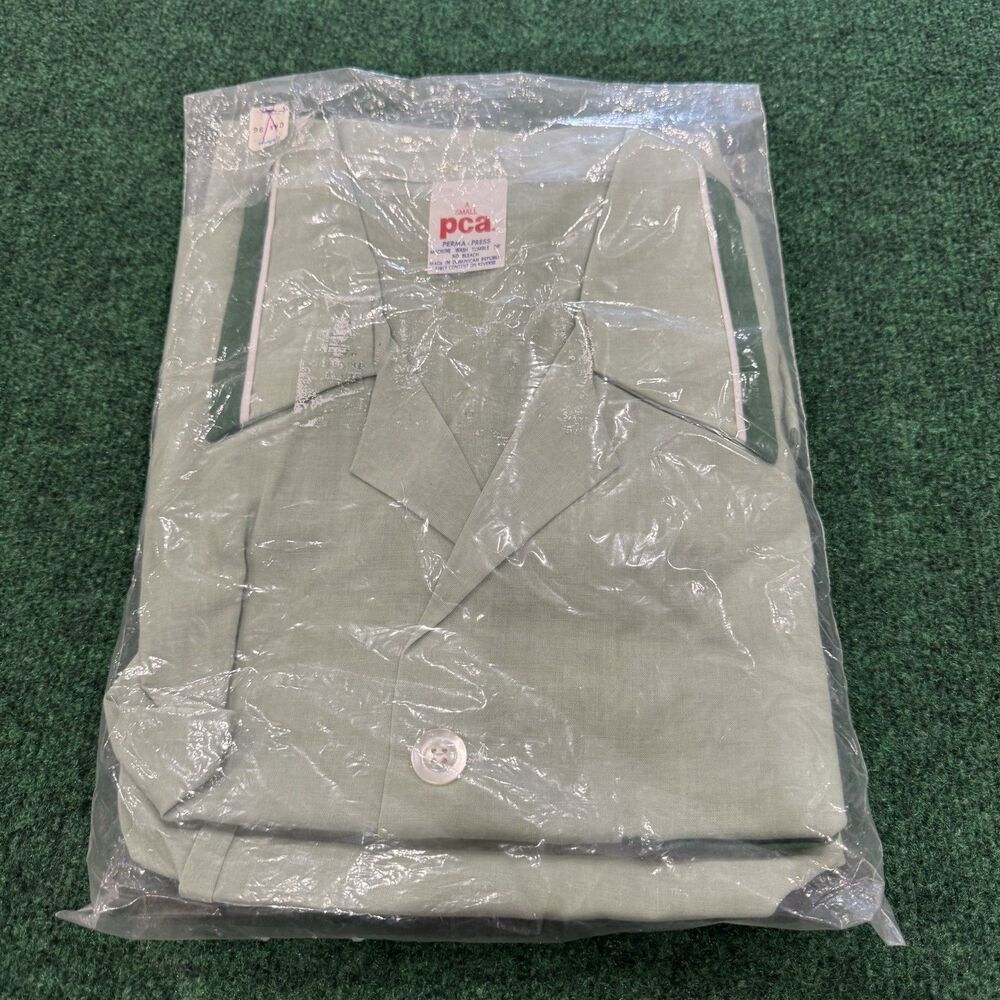 VTG Deadstock PCA Perma-Press Uniform Set Shirt & Pants Sz Small NOS